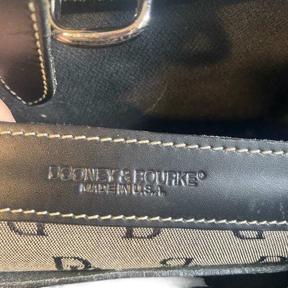 Dooney & Bourke Gray Logo Canvas Tote Bag Women Vintage - Picture 9 of 12